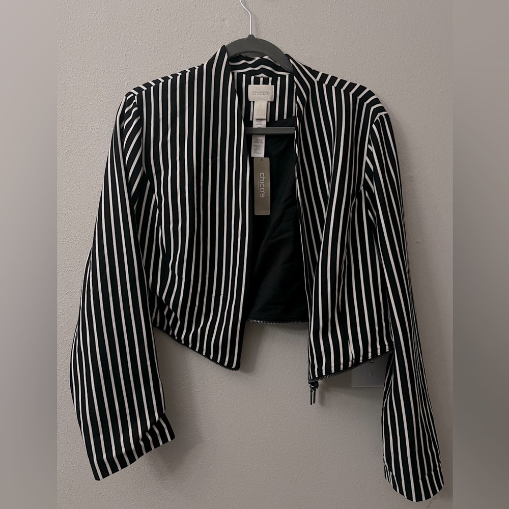 Chico’s Stripe Knit Jacket/LSJacket